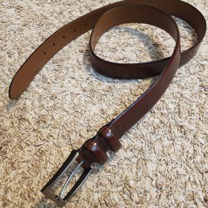 Joseph Abboud genuine leather mahogany brown belt